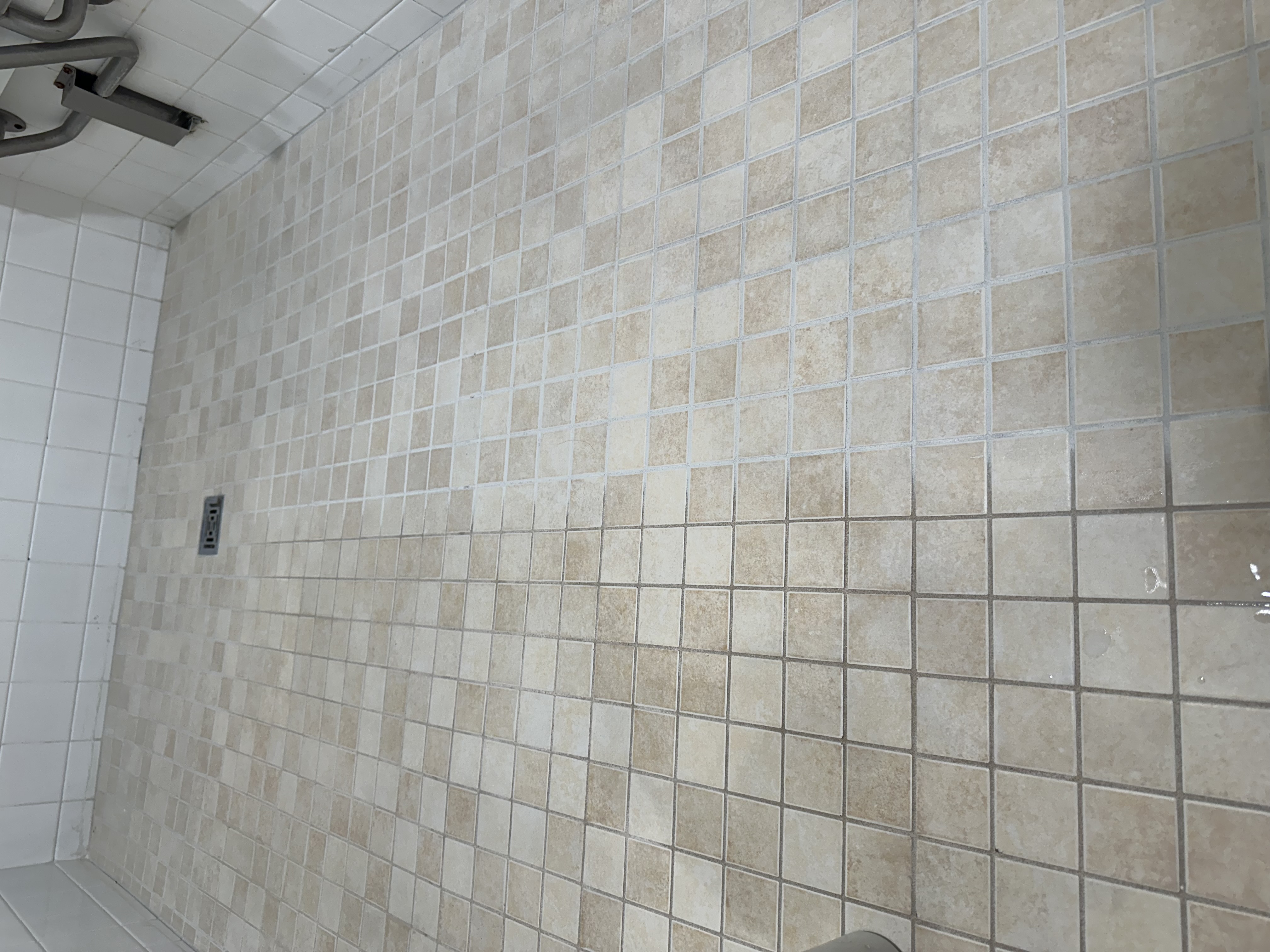 Tile and grout color sealing project by Optimal
