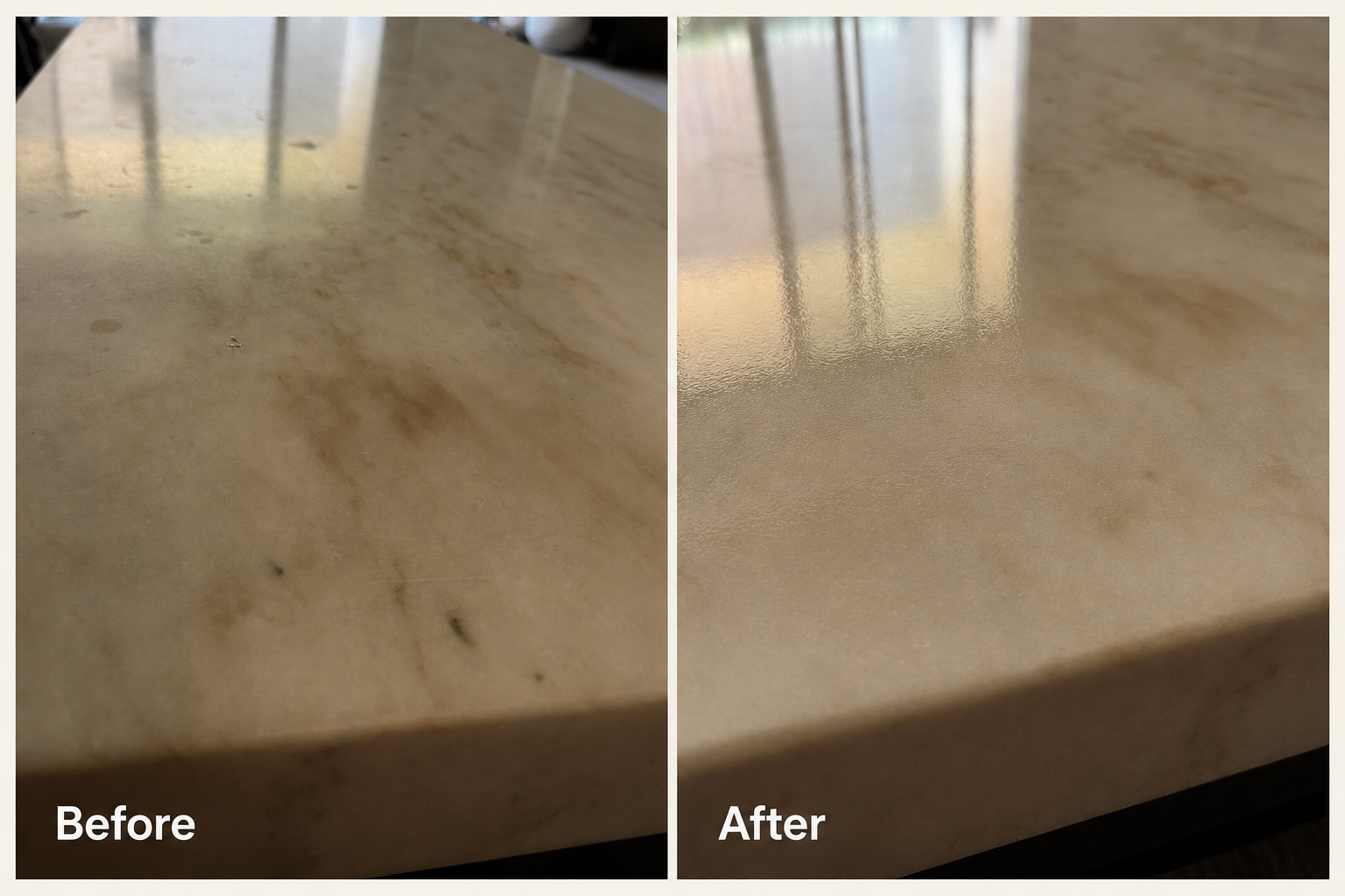 Marble Table Restoration In Broadview Heights, Ohio